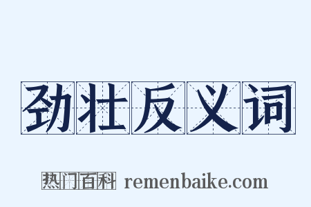 劲壮反义词是什么意思的图片